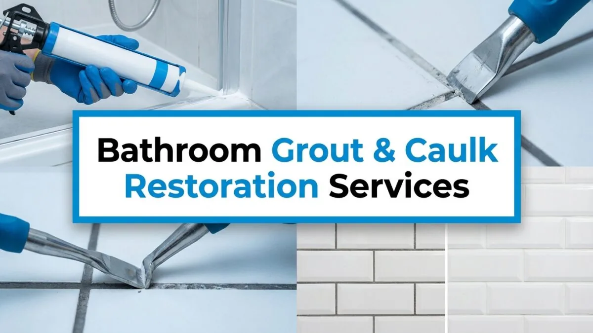 Bathroom grout caulk restoration services title 1200x675