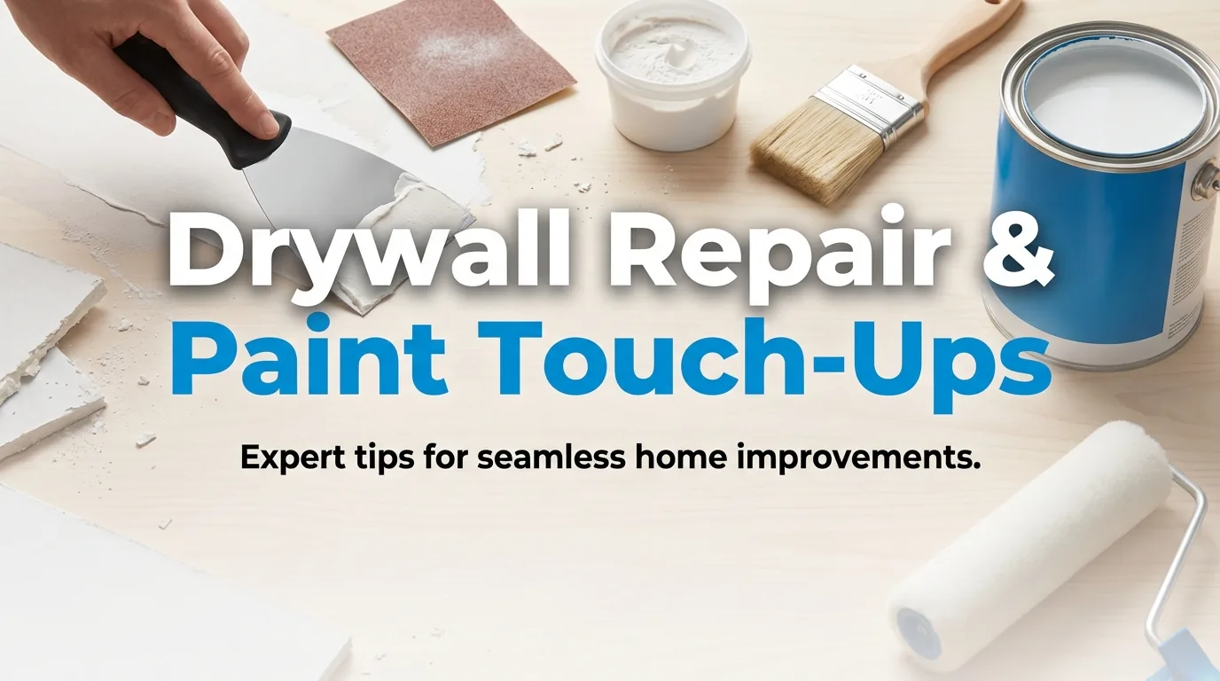 Drywall repair paint touch ups title