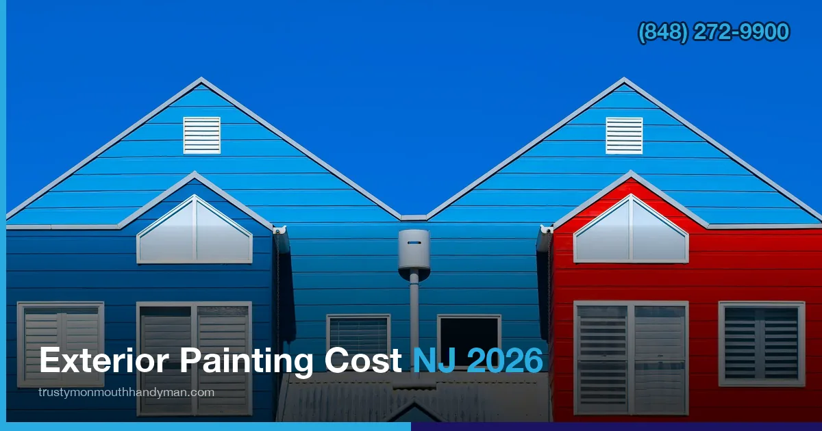 Exterior house painting on a Monmouth County NJ home
