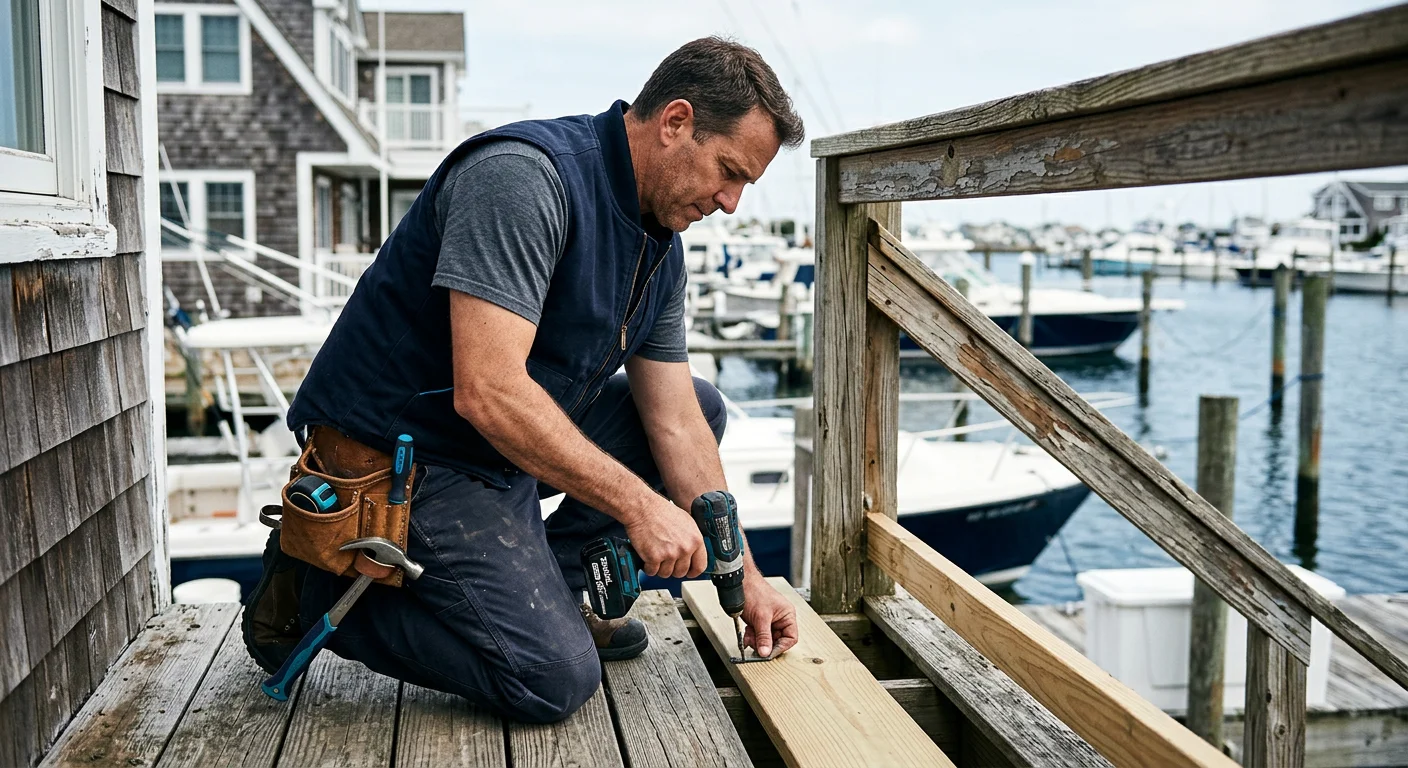 Outdoor showers and dock-side hardware - handyman brielle nj shore home repairs