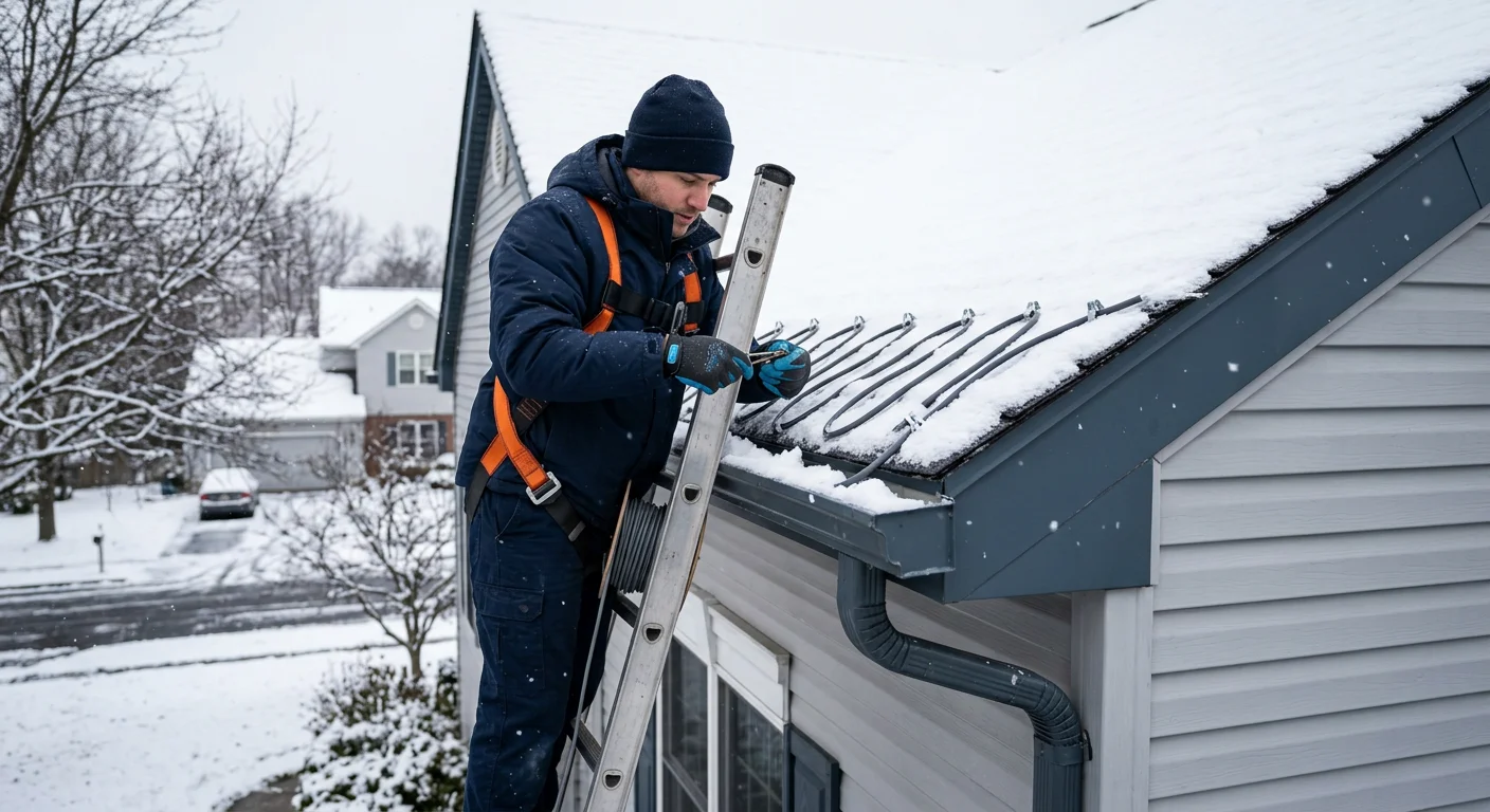 Signs an ice dam already caused damage - heated gutter cables monmouth county nj