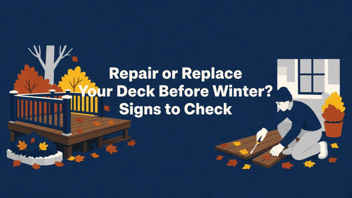 Inspecting a deck before winter to decide repair or replace