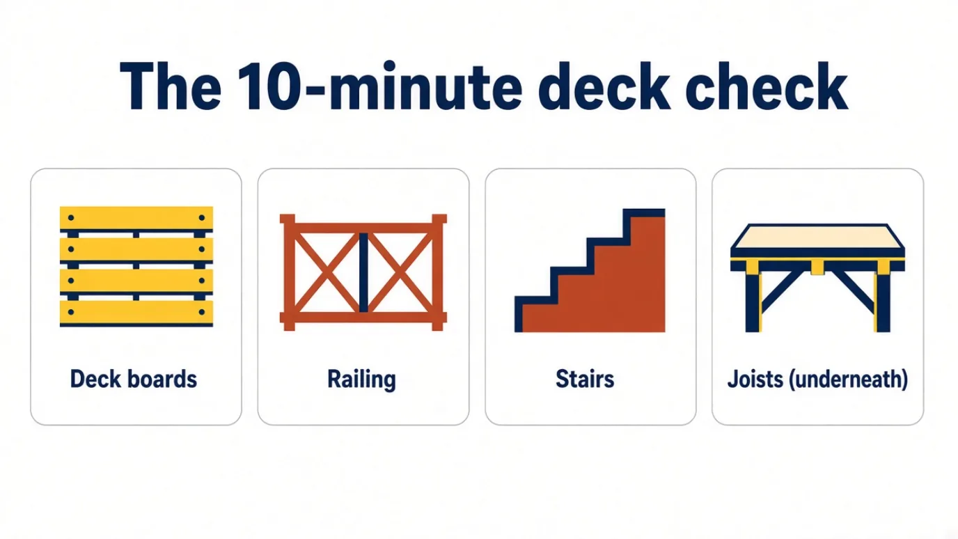 The 10-minute deck check infographic