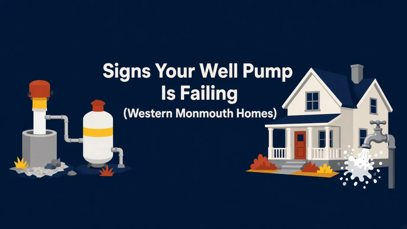 Signs a well pump is failing in a western Monmouth County home