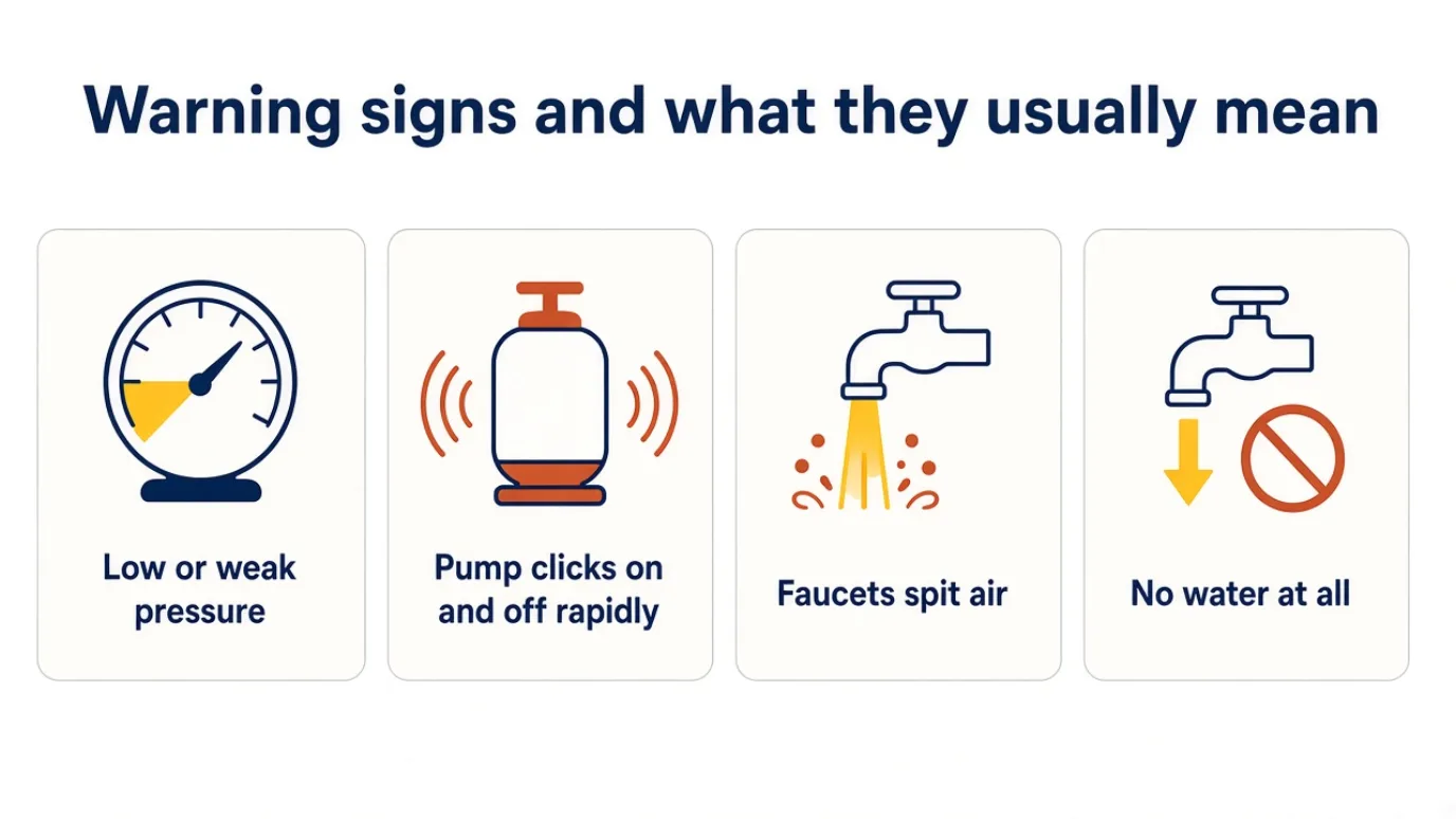 Warning signs and what they usually mean infographic