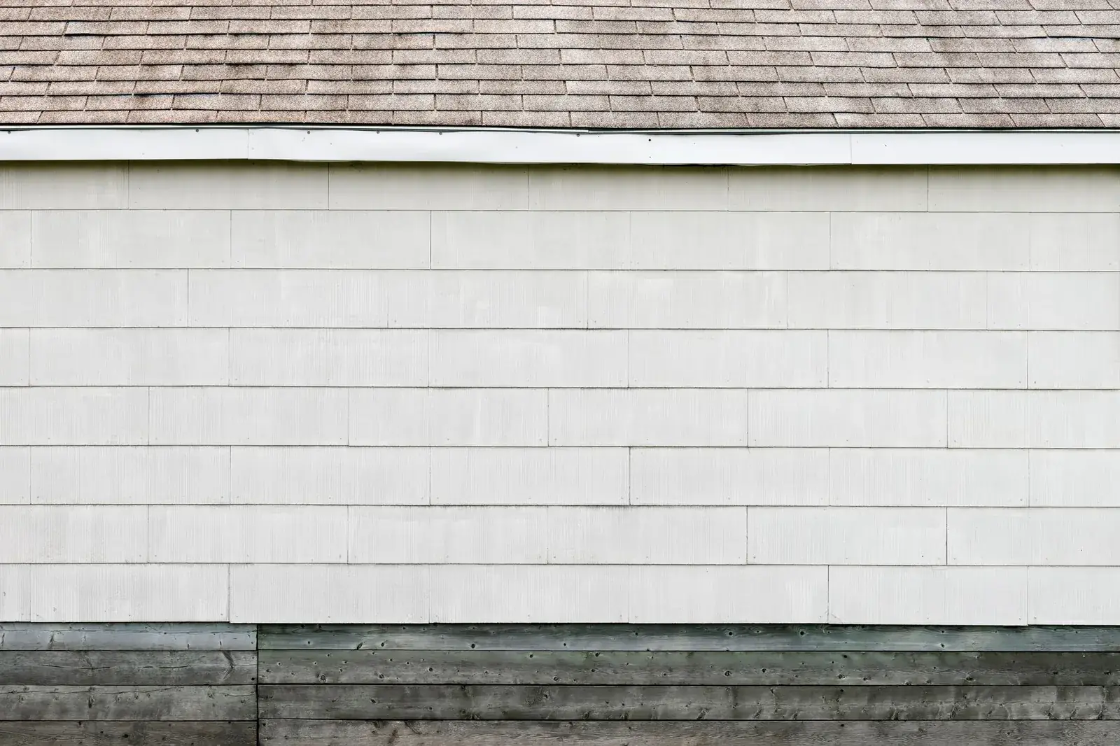 Cleaned house siding after washing