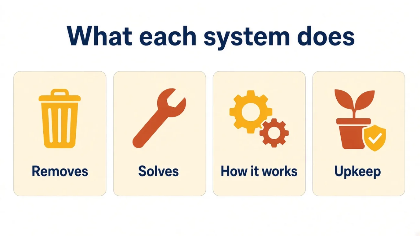 What each system does infographic