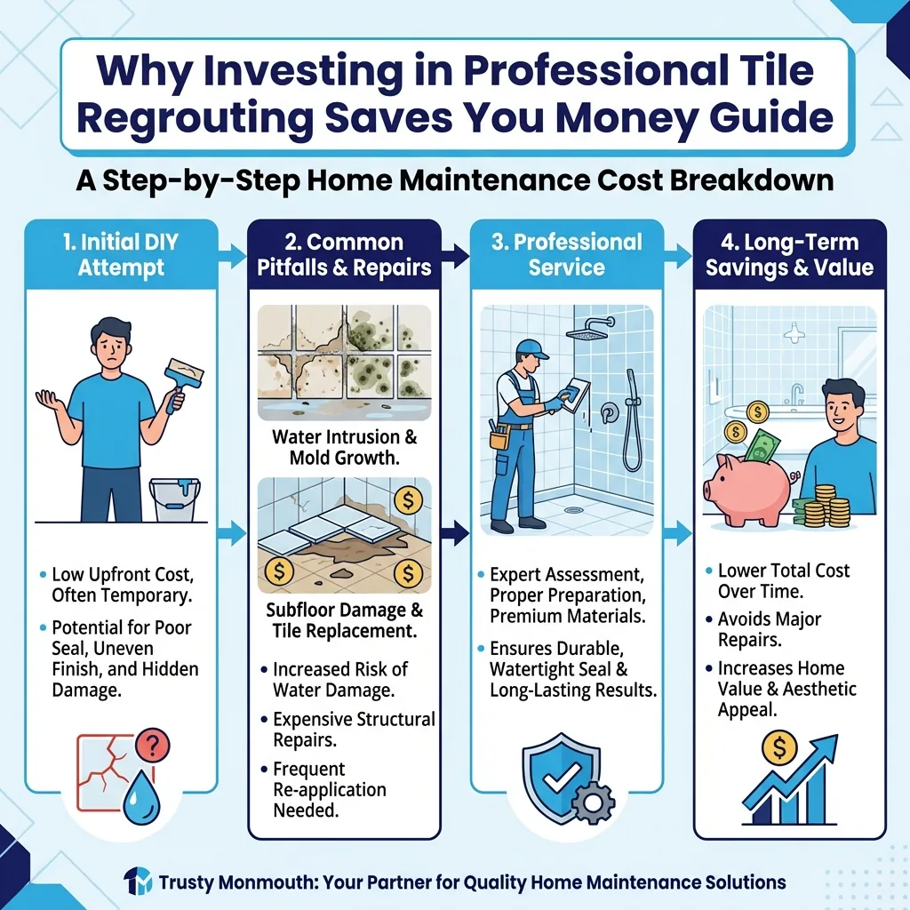 Why Investing in Professional Tile Regrouting Saves You Money Infographic