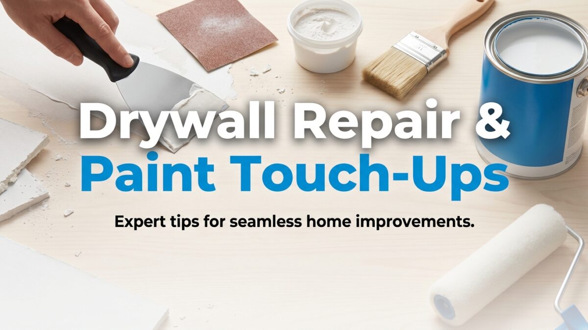 drywall repair paint touch ups featured title