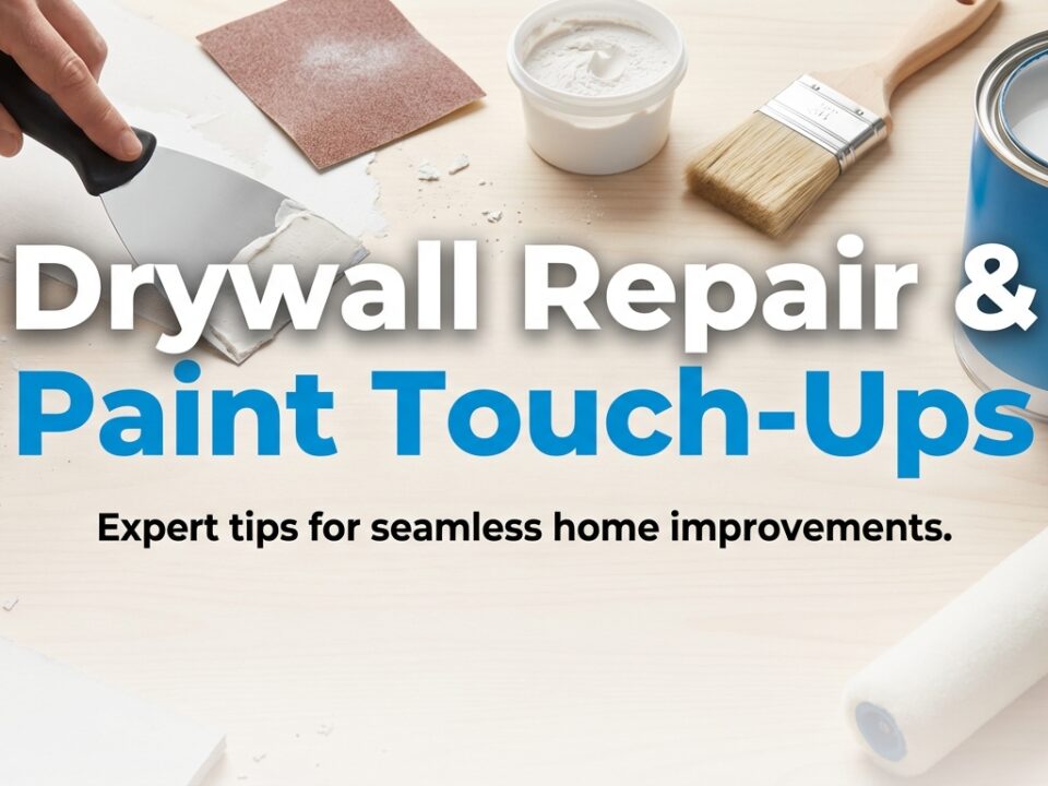 drywall repair paint touch ups featured title