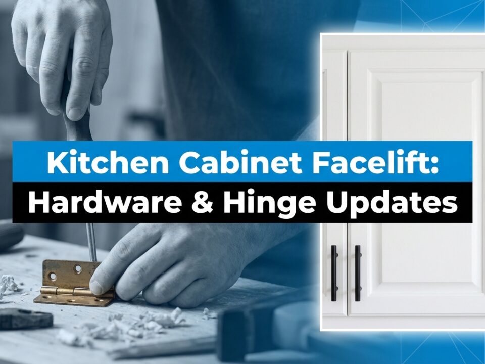 kitchen cabinet facelift hardware hinge updates featured title