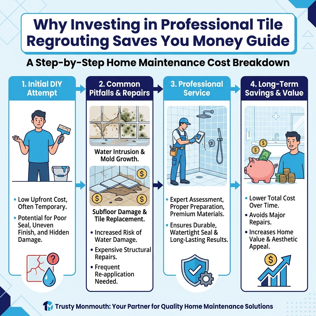 Why Investing in Professional Tile Regrouting Saves You Money Infographic